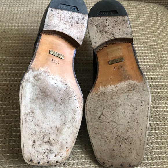 Gucci Men's Black Leather Oxford Shoes . - Picture 9 of 15